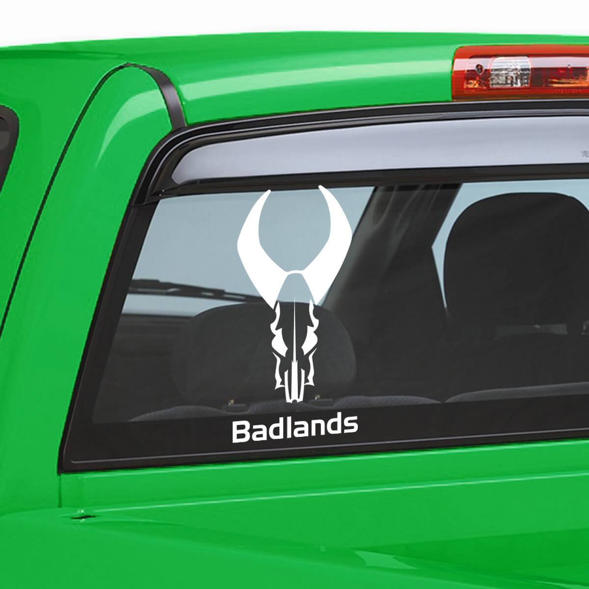 12" BULL SKULL DECAL W/ TEXT